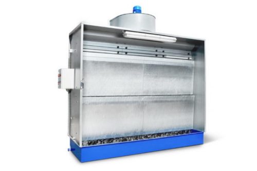 Krāsošanas kameras ar ūdens filtrāciju