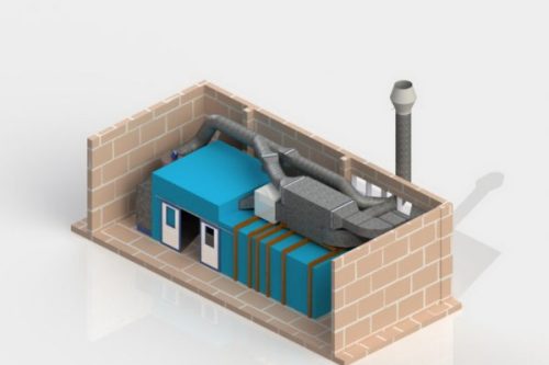 "Box" krāsošanas sistēmas ar ūdens filtrāciju